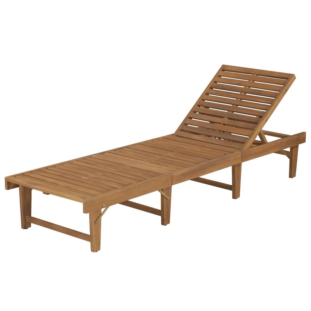 Transat pliable en bois d'Acacia