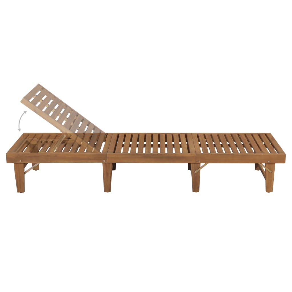 Transat pliable en bois d'Acacia