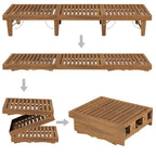 Transat pliable en bois d'Acacia